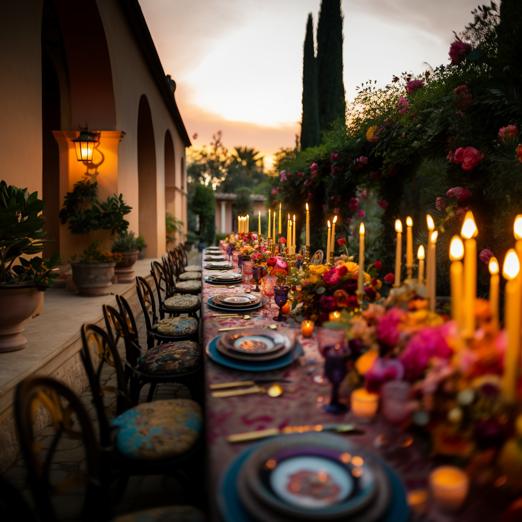 Tuscany wedding dinner setting - Verena Krenn Events